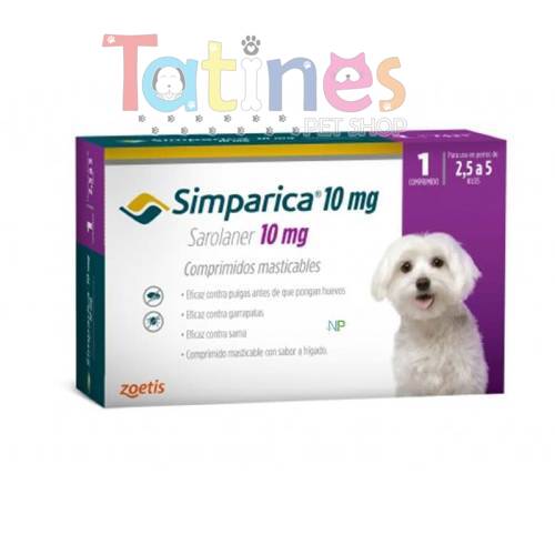 Simparica X1 comp, 2.5 a 5 kilos MA
