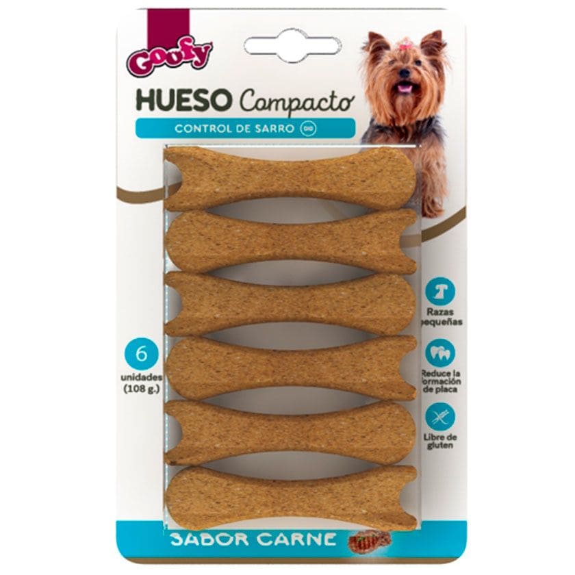 GOOFY HUESO COMPACTO RAZA PEQ 6 UNID X 108 GR